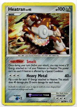 Heatran D&P Legends Awakened 30/146 Pokemon Card TCG Deck Exclusives Holo Rare - Image 1