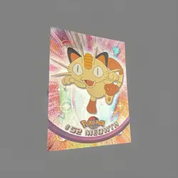 1999 Topps Pokemon TV Edition Series 1 Silver Foil Black Topps Logo Meowth #52 - Image 2