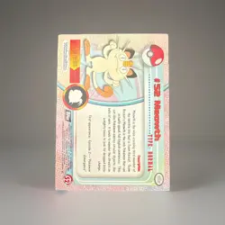 1999 Topps Pokemon TV Edition Series 1 Silver Foil Black Topps Logo Meowth #52 - Image 4