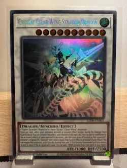 LED8-EN005 Crystal Clear Wing Synchro Dragon - Ghost Rare - 1st Edition - YuGiOh - Image 1