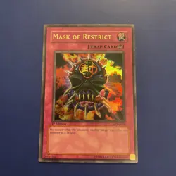 Mask of Restrict LON-018 Ultra Rare 1st Edition Holo Yugioh TCG - Image 1