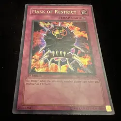 Mask of Restrict LON-018 Ultra Rare 1st Edition Holo Yugioh TCG - Image 2