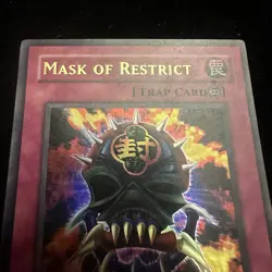 Mask of Restrict LON-018 Ultra Rare 1st Edition Holo Yugioh TCG - Image 3