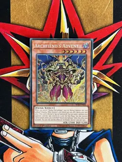 BLTR-EN046 Archfiend's Advent Secret Rare 1st Edition NM Yugioh Card - Image 1