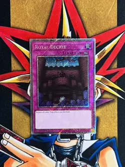 RA04-EN113 Royal Decreee Platinum Secret Rare 1st Edition NM Yugioh Card - Image 1