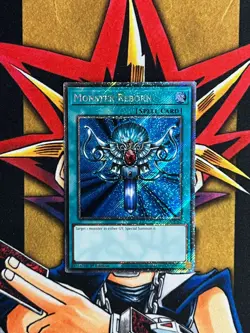 RA03-EN052 Monster Reborn Platinum Secret Rare 1st Edition NM Yugioh Card - Image 1