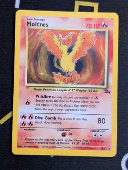 Moltres 12/62 - Fossil Set 1999 Holo Unlimited Pokemon Vintage WotC - LP - Image 1