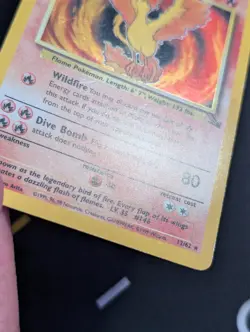 Moltres 12/62 - Fossil Set 1999 Holo Unlimited Pokemon Vintage WotC - LP - Image 4