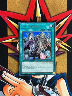 LEDE-EN053 Ties That Bind Ultra Rare 1st Edition NM Yugioh Card - Image 1