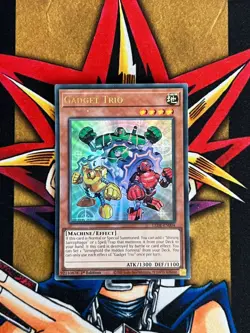 LEDE-EN004 Gadget Trio Ultra Rare 1st Edition NM Yugioh Card - Image 1