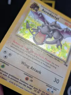 Aerodactyl 1/62 Pokemon Fossil Unlimited Vintage Wotc Holo Rare LP - Image 3