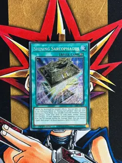 LEDE-EN051 Shining Sarcophagus Secret Rare 1st Edition NM Yugioh Card - Image 1