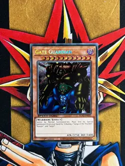 SGX2-END01 Gate Guardian Secret Rare 1st Edition NM Yugioh Card - Image 1