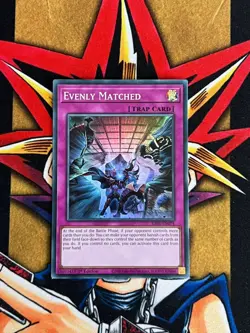 RA01-EN074 Evenly Matched Super Rare 1st Edition NM Yugioh Card - Image 1