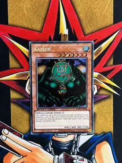 SGX2-END08 Kazejin Secret Rare 1st Edition NM Yugioh Card - Image 1