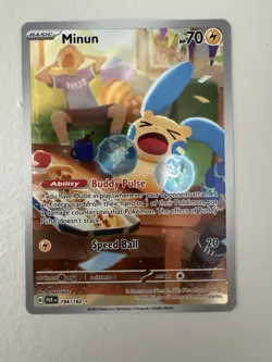 Minun (194/182) Illustration Rare | Pokemon TCG SV04 Paradox Rift | Near Mint - Image 1