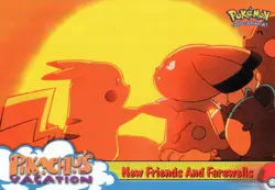 Pokemon New Friends and Farewells Card Pikachu's Vacation Topps #59 Movie - Image 1