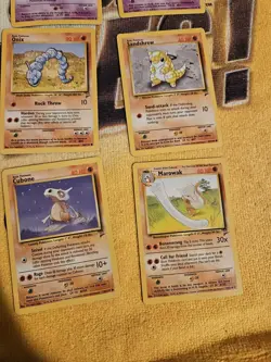Pokemon Base Set 2 Lot Abra Kadabra Dugtrio Gastly Haunter Marowak Cubone Onix - Image 2