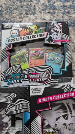 Pokemon Black Bolt and White Flare Binder Collection and Poster Collection - Image 4