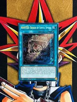 RA03-EN074 WANTED: Seeker Of Sinful Spoils Secret Rare 1st Edition NM Yugioh - Image 1