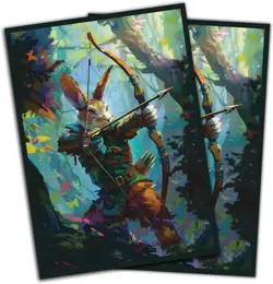 Rabbit Archer Card Game Sleeves - 100 Pack - Compatible with MTG - Clear - Image 1