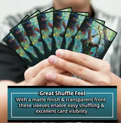 Rabbit Archer Card Game Sleeves - 100 Pack - Compatible with MTG - Clear - Image 2