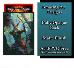 Rabbit Archer Card Game Sleeves - 100 Pack - Compatible with MTG - Clear - Image 3