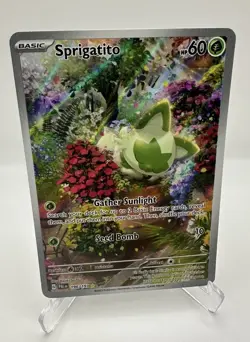 Sprigatito Paldea Evolved Full Art Holo Card 196/193 Rare Illustration - Image 1