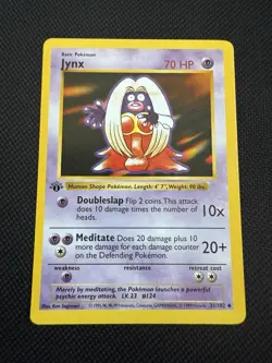 Pokemon Jynx 31/102 1st Edition Shadowless Base Set Card Unplayed Near Mint - Image 1