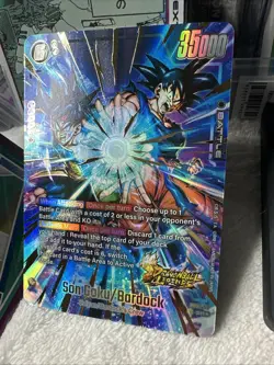 ✨ Son Goku/Bardock FS09-08 Gold Art Dragon Ball Legends Promo Card - Image 3