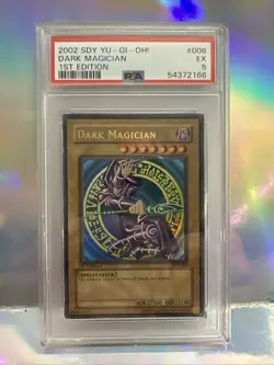 YUGIOH PSA 5 EX DARK MAGICIAN 1ST EDITION STARTER DECK YUGI SDY-006 ULTRA RARE - Image 1