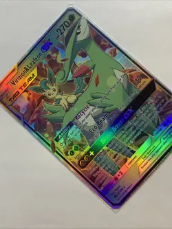 Custom Virizion & Leafeon GX Tag Team Holo Foil Anime Pokemon Fan Art Card Promo - Image 4