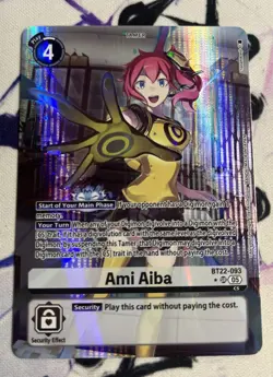 Digimon Card Game Ami Aiba BT22-093 Alt Art 1 Star SR Cyber Eden - Image 1
