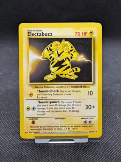 Electabuzz 20/102 Rare Base Set Pokemon Card WOTC LP EXCELLENT - Image 1