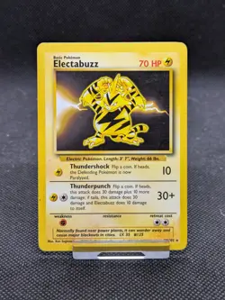 Electabuzz 20/102 Rare Base Set Pokemon Card WOTC LP EXCELLENT - Image 3
