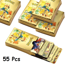 Gold Foil Pokemon Card Lot (55PCS) - GX VMAX EX V Rares | Includes Charizard - Image 3