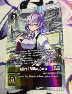 Digimon Card Game Mirei Mikagura BT22-089 Alt Art 1 Star R Cyber Eden - Image 1
