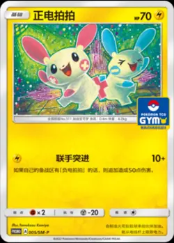 IN STOCK Pokemon Chinese Sun&Moon Plusle 005/SM-P GYM Promo Card Mint Non Holo - Image 1