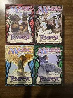MTG - TEMPEST - Set of 4 Preconstructed Decks - **BOXES ONLY** no cards - Image 1