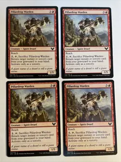 4x Mtg Strixhaven Pillardrop Warden NM/M Magic The Gathering - Image 1