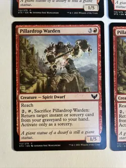 4x Mtg Strixhaven Pillardrop Warden NM/M Magic The Gathering - Image 2