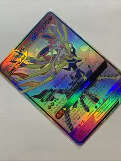 Custom Xerneas & Sylveon GX Tag Team Holo Foil Anime Pokemon Fan Art Card Promo - Image 4