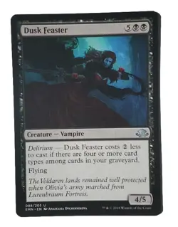 MTG Magic The Gathering Card Dusk Feaster Creature Vampire Black Eldritch Moon - Image 1