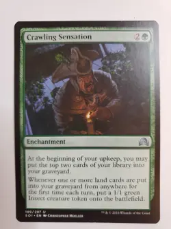 MTG Magic The Gathering Card Crawling Sensation Enchantment Green Shadows Over I - Image 1
