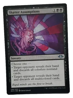 MTG Magic The Gathering Card Shatter Assumptions Sorcery Black Modern Horizons - Image 1