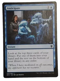 MTG Magic The Gathering Card Anticipate Instant Blue Dragons Of Tarkir 2015 - Image 1