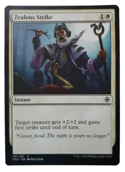 MTG Magic The Gathering Card Zealous Strike Instant White Conspiracy Take The Cr - Image 1