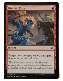 MTG Magic The Gathering Card Kindled Fury Instant Red Hour Of Devastation 2017 - Image 1
