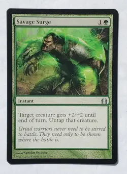 MTG Magic The Gathering Card Savage Surge Instant Green Return To Ravnica 2012 - Image 1