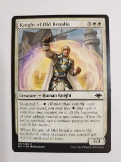 MTG Magic The Gathering Card Knight of Old Benalia Creature Human Knight White - Image 1